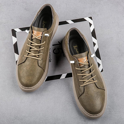 Lowbank Men's LuxeStride Leather Trainers