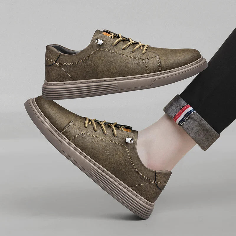 Lowbank Men's LuxeStride Leather Trainers