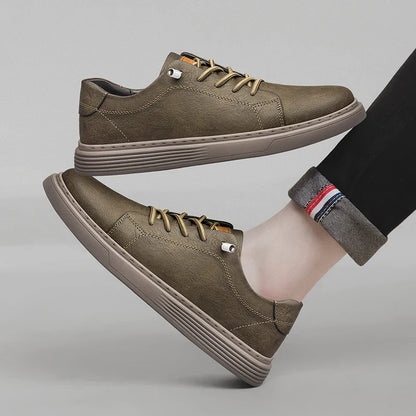 Lowbank Men's LuxeStride Leather Trainers