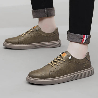 Lowbank Men's LuxeStride Leather Trainers