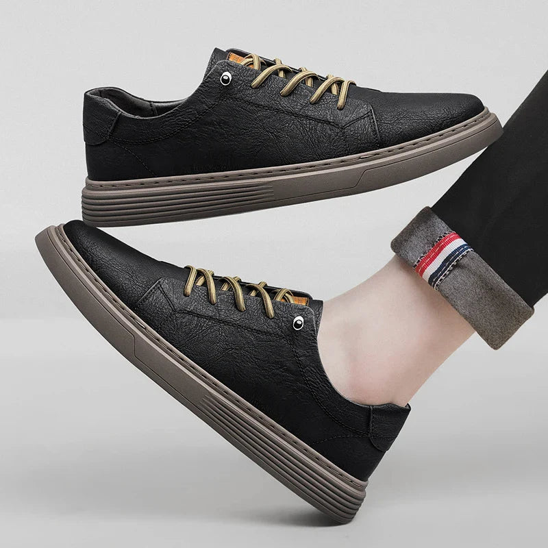 Lowbank Men's LuxeStride Leather Trainers